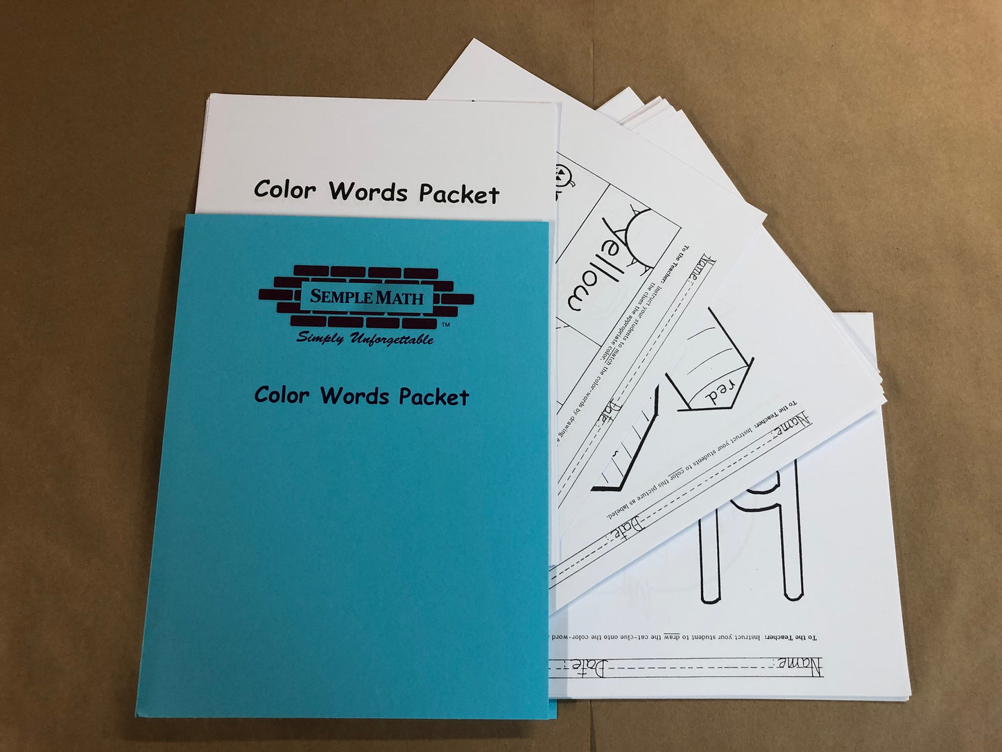 COLOR : Color Words Packet