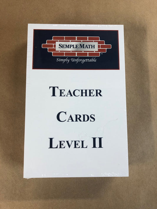 Cards 2 : Level Two Teacher Cards